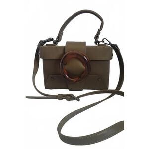 LIKE DREAMS Small Camera Style Purse with Large Tortoise Ring and Studded Front